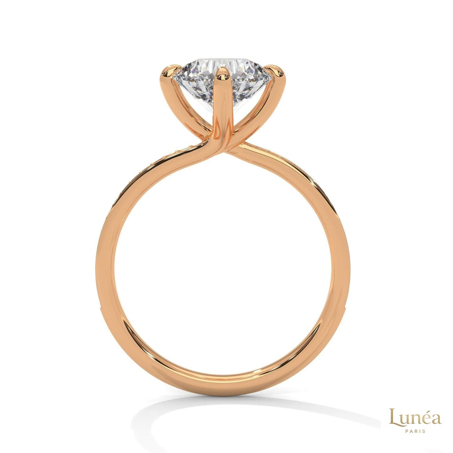 2.15 Ct. Petite Pavé Solitaire Ring