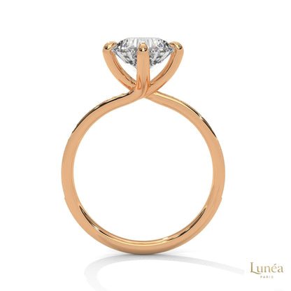 2.15 Ct. Petite Pavé Solitaire Ring