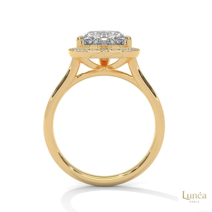 2.20 Ct. Bezel Heart Lab Diamond Engagement Ring