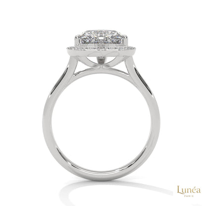 2.20 Ct. Bezel Heart Lab Diamond Engagement Ring