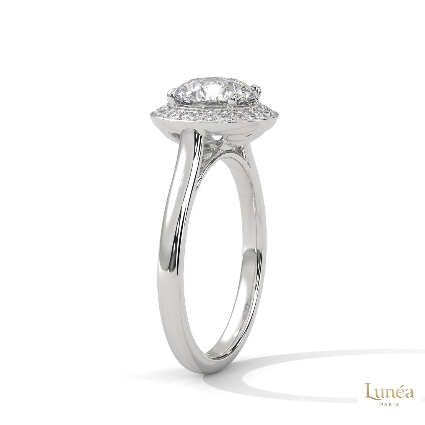 2.20 Ct. Halo Lab Diamond Engagement Ring