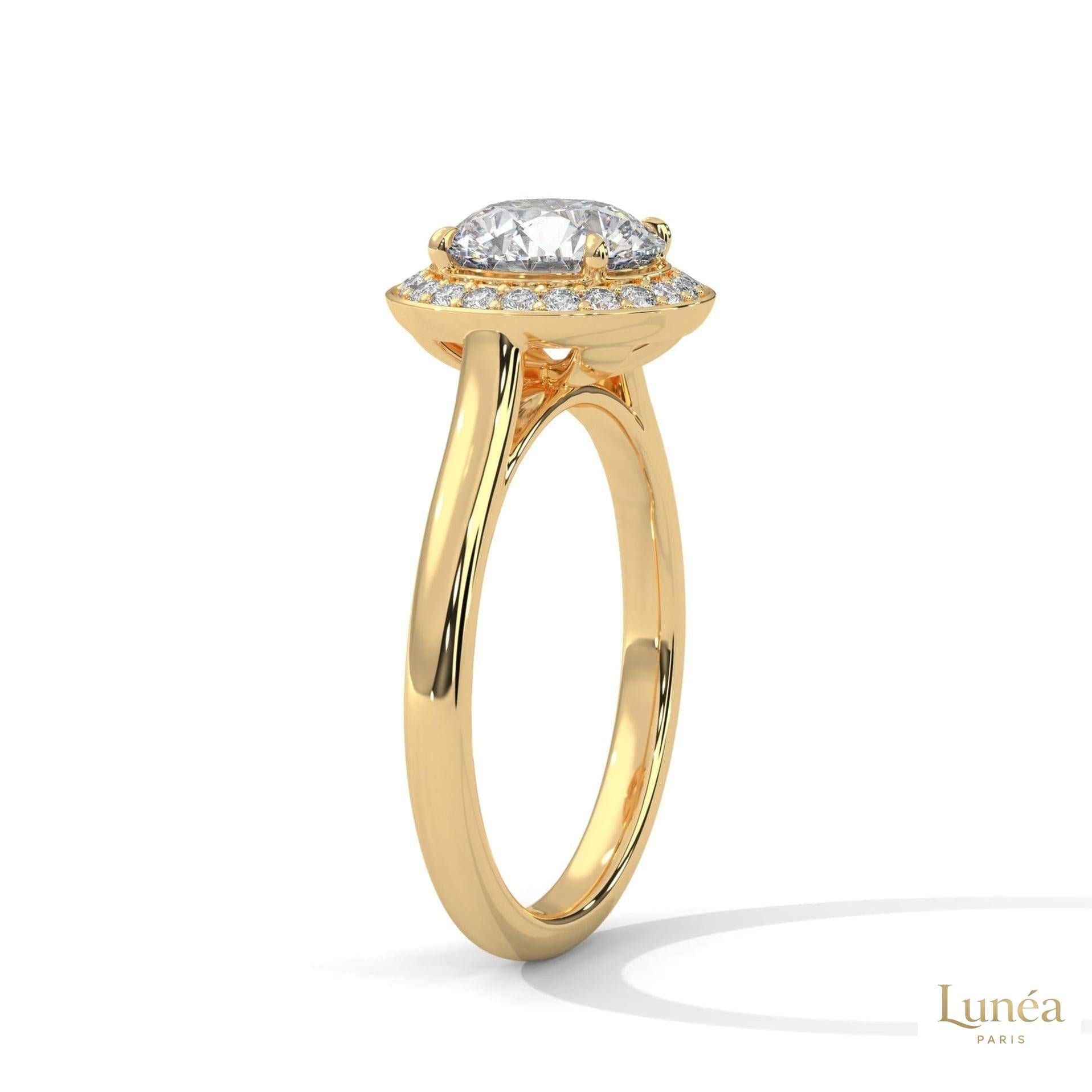 2.20 Ct. Halo Lab Diamond Engagement Ring