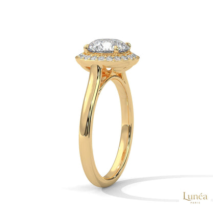 2.20 Ct. Halo Lab Diamond Engagement Ring