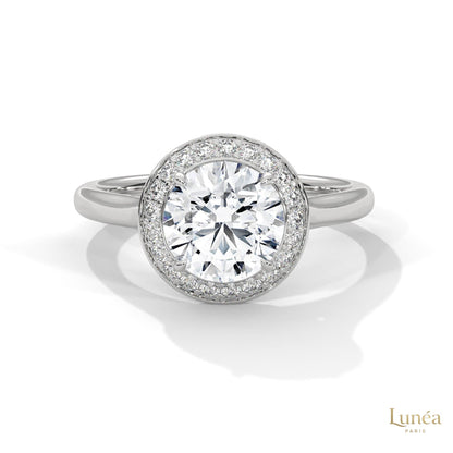 2.20 Ct. Halo Lab Diamond Engagement Ring