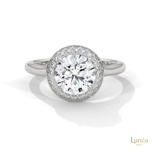 2.20 Ct. Halo Lab Diamond Engagement Ring
