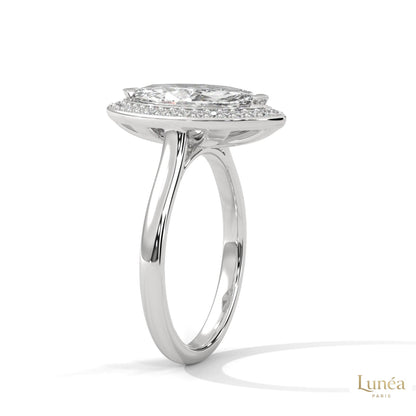 2.20 Ct. Marquise Halo Diamond Ring