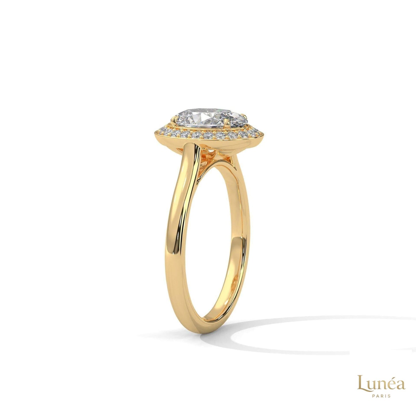 2.20 Ct. Oval Halo Lab Diamond Ring