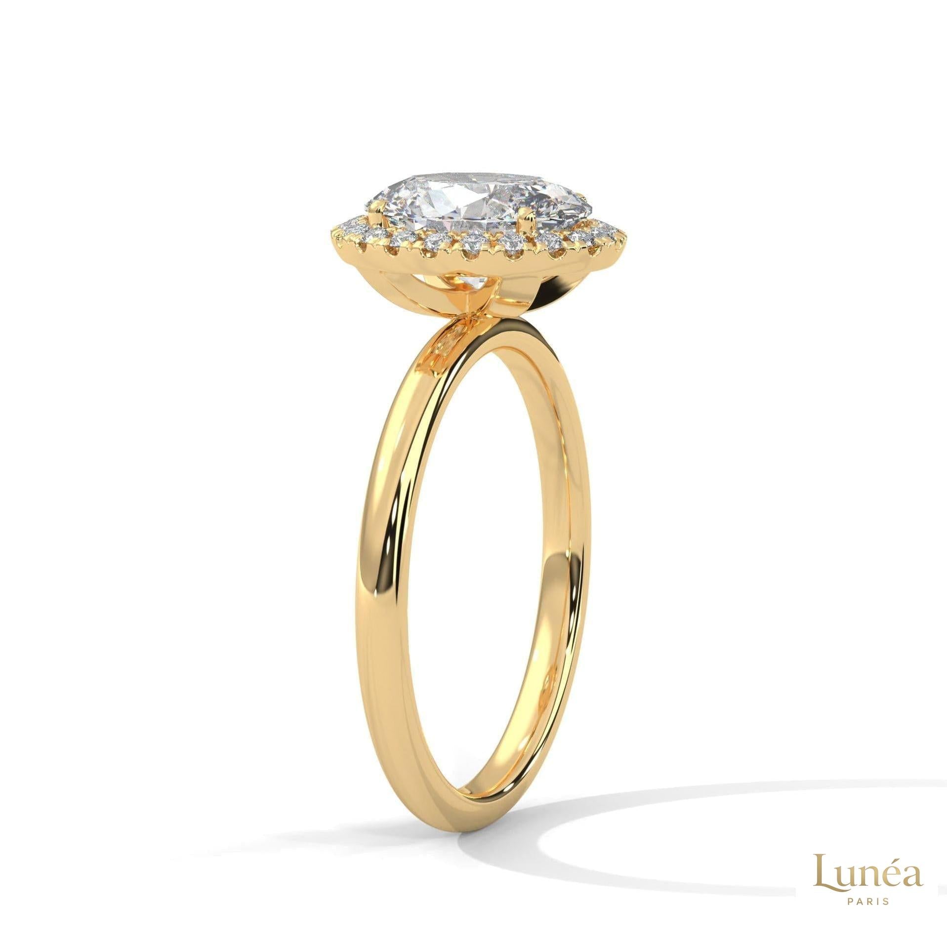 2.20 Ct. Oval Halo Lab Diamond Ring