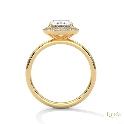 2.20 Ct. Oval Lab Diamond Halo Ring