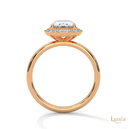 2.20 Ct. Oval Lab Diamond Halo Ring