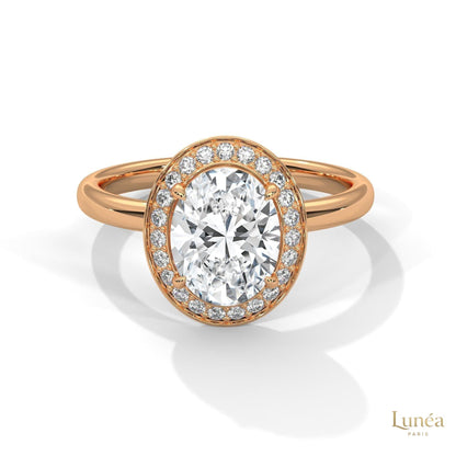 2.20 Ct. Oval Lab Diamond Halo Ring