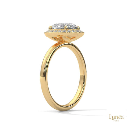 2.20 Ct. Oval Lab Diamond Halo Ring