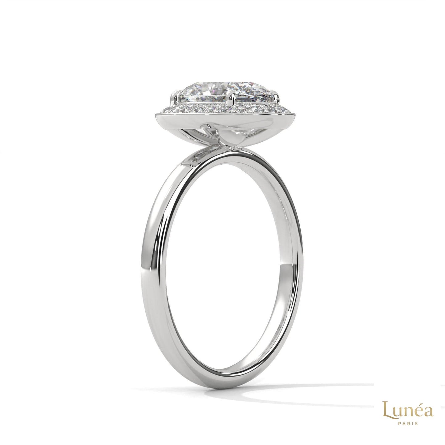 2.20 Ct. Oval Lab Diamond Halo Ring