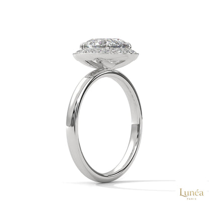 2.20 Ct. Oval Lab Diamond Halo Ring