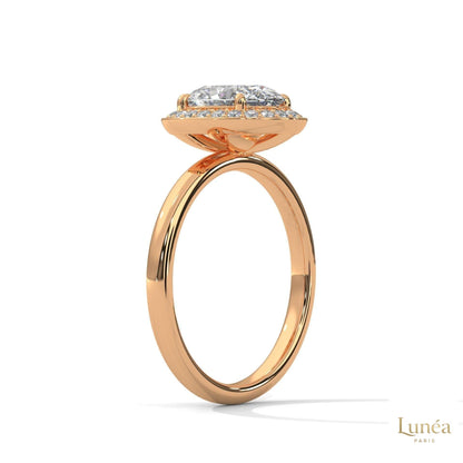 2.20 Ct. Oval Lab Diamond Halo Ring