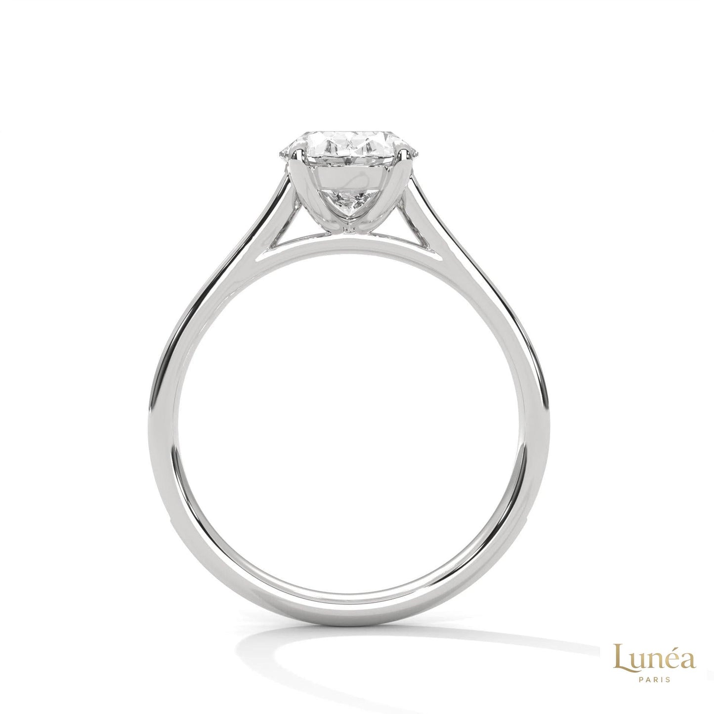 2.20 Ct. Oval Solitaire Pavé Lab Diamond Ring
