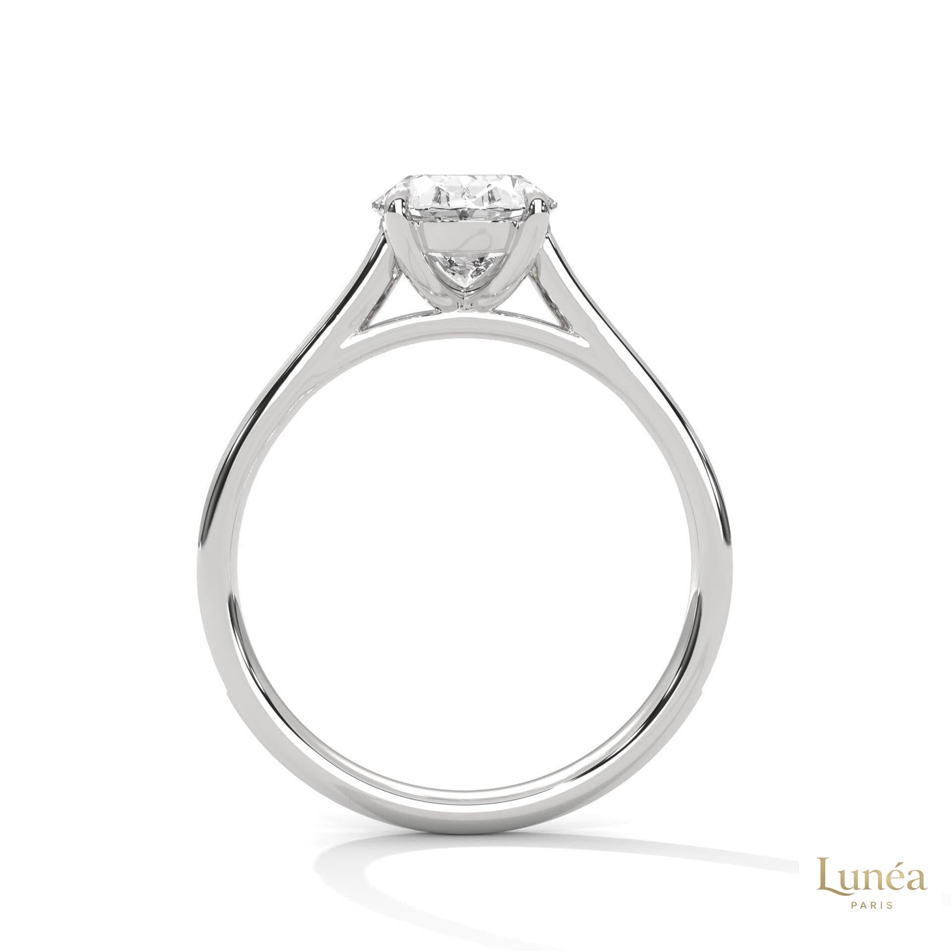 2.20 Ct. Oval Solitaire Pavé Lab Diamond Ring