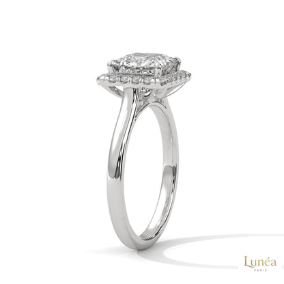 2.20 Ct. Princess-Cut Lab Diamond Ring