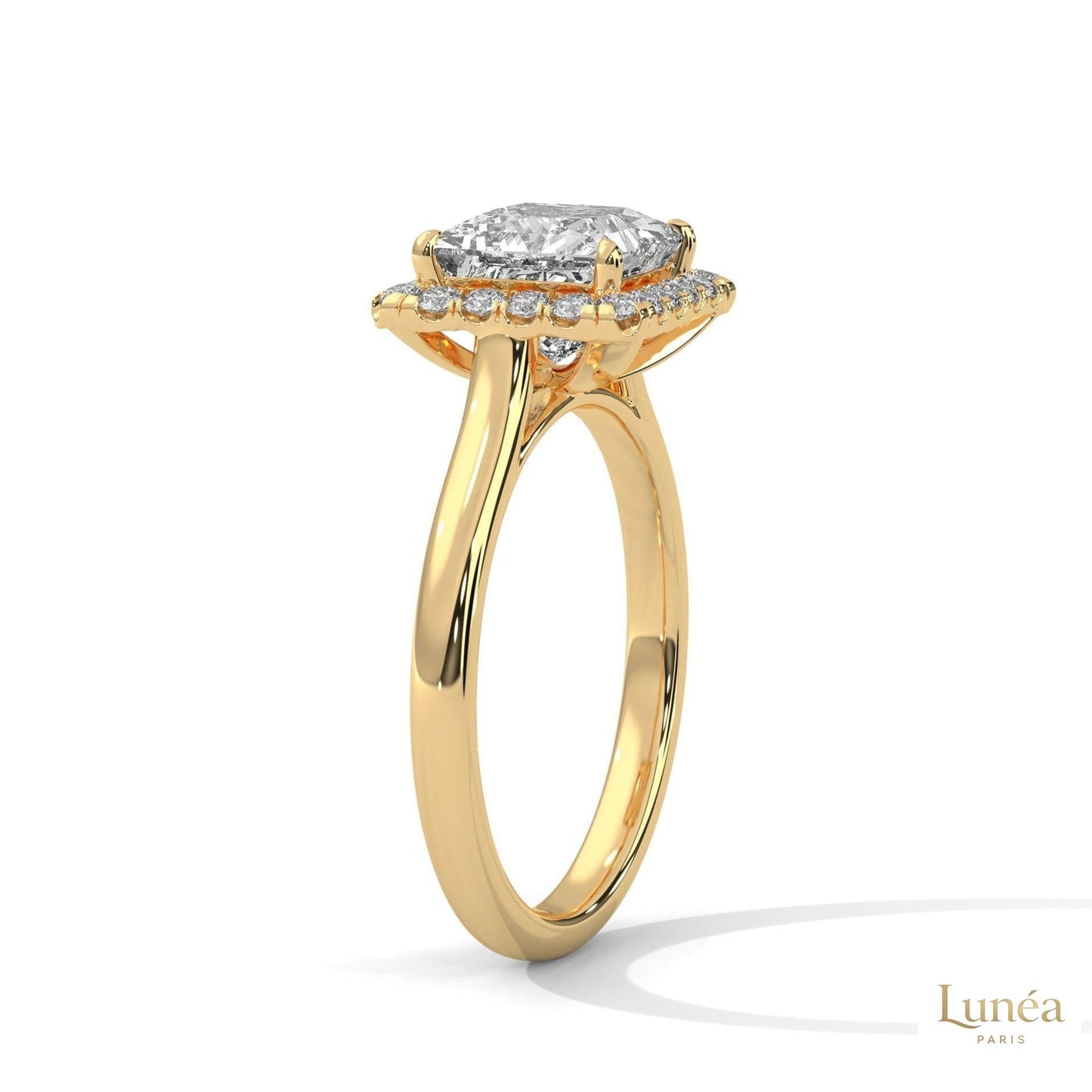 2.20 Ct. Princess-Cut Lab Diamond Ring