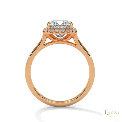 2.20 Ct. Princess-Cut Lab Diamond Ring