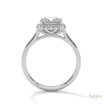 2.20 Ct. Princess-Cut Lab Diamond Ring