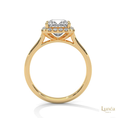 2.20 Ct. Princess-Cut Lab Diamond Ring