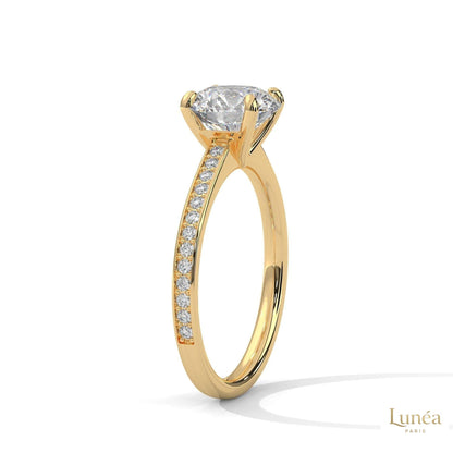 2.20 Ct. Round Lab Diamond Pavé Engagement Ring