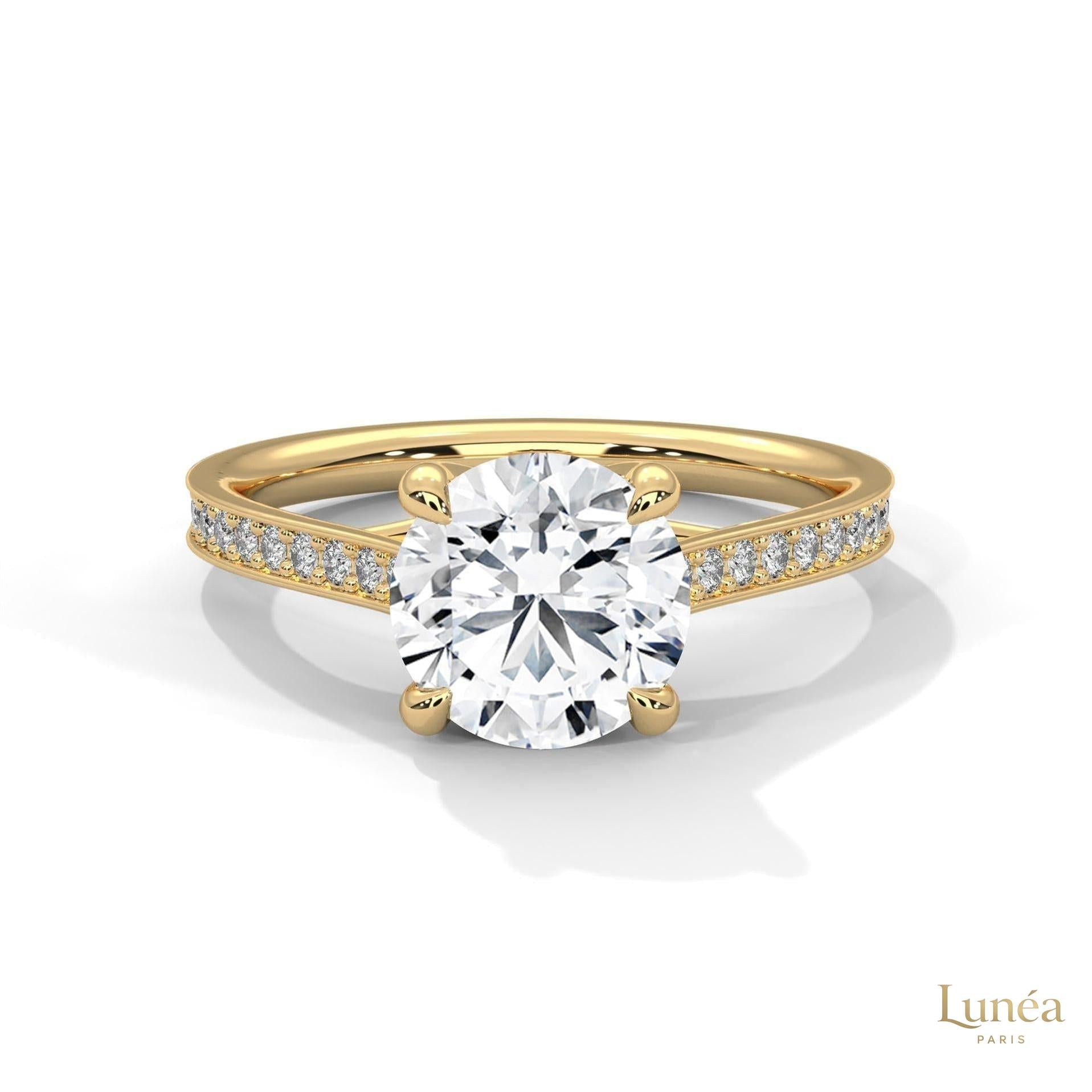 2.25 Ct. Crossover Cathedral Pavé Ring