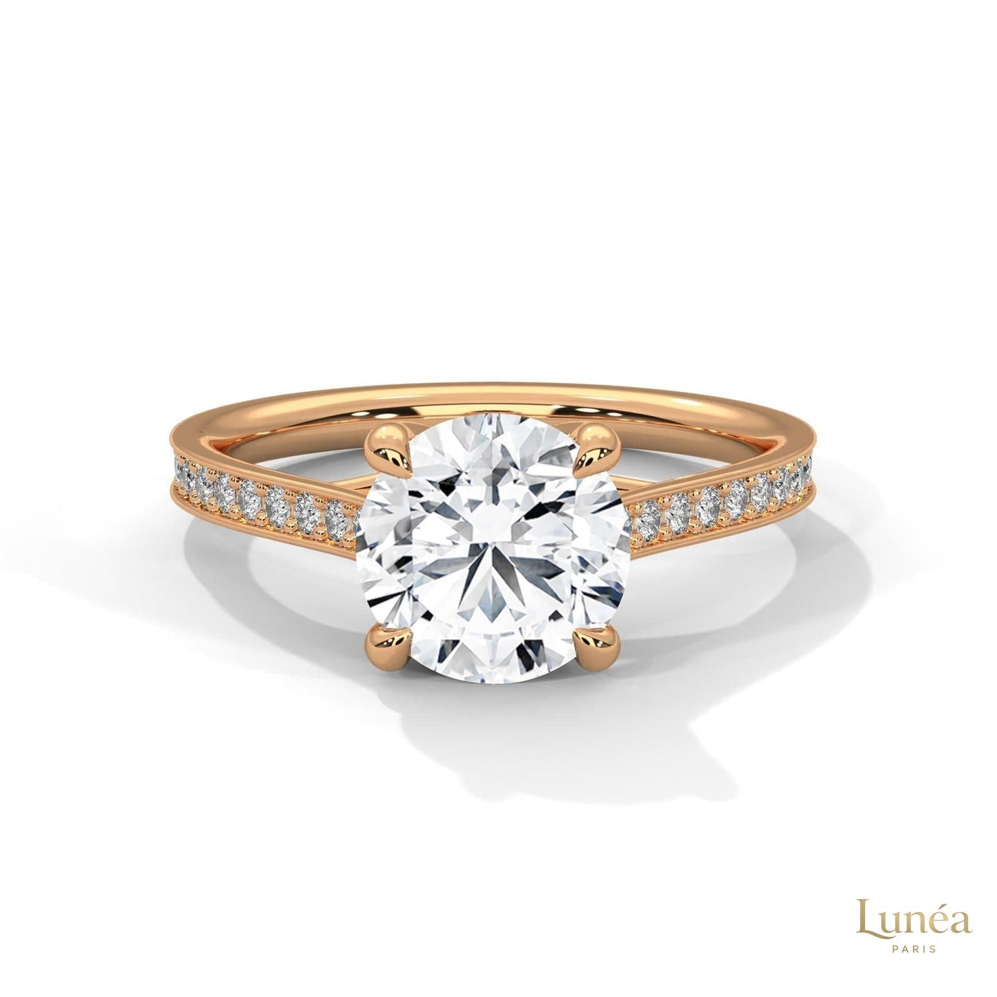 2.25 Ct. Crossover Cathedral Pavé Ring