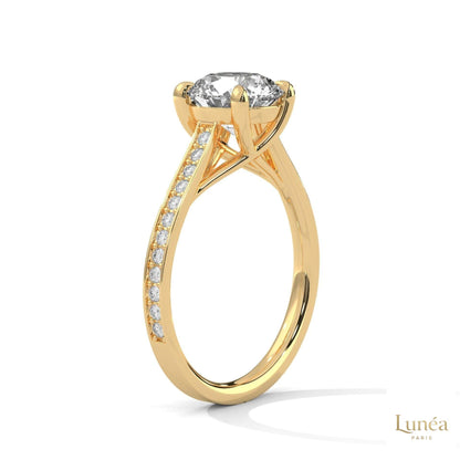 2.25 Ct. Crossover Cathedral Pavé Ring
