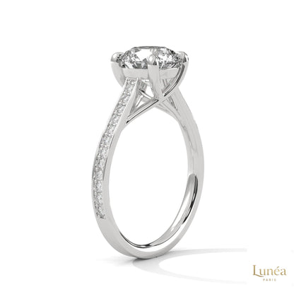 2.25 Ct. Crossover Cathedral Pavé Ring