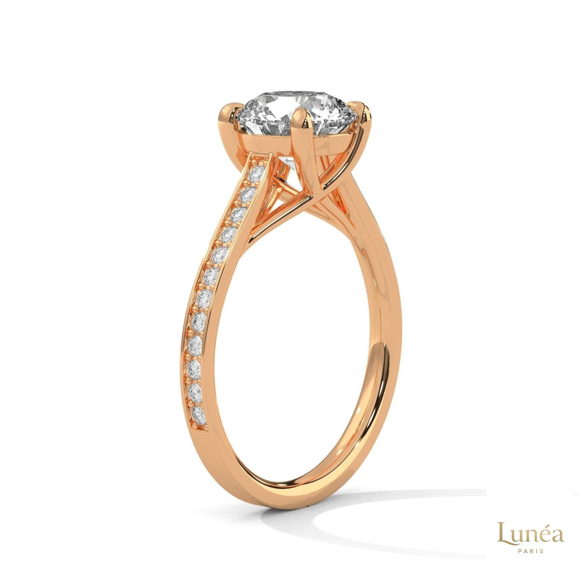 2.25 Ct. Crossover Cathedral Pavé Ring