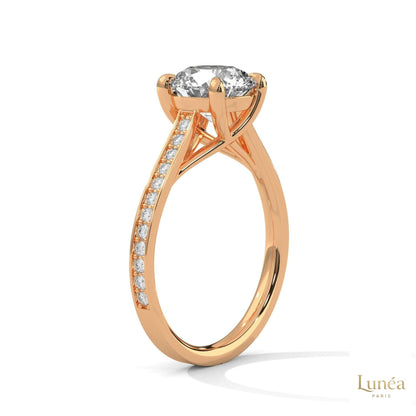 2.25 Ct. Crossover Cathedral Pavé Ring