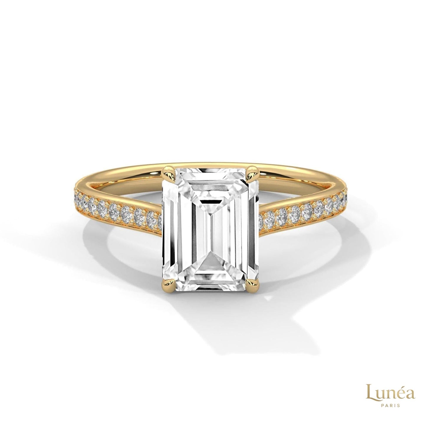 2.25 Ct. Emerald-Cut Lab Diamond Ring