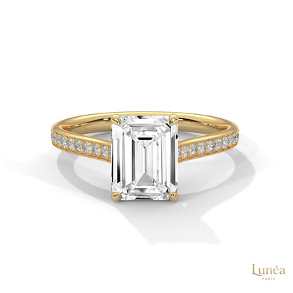 2.25 Ct. Emerald-Cut Lab Diamond Ring