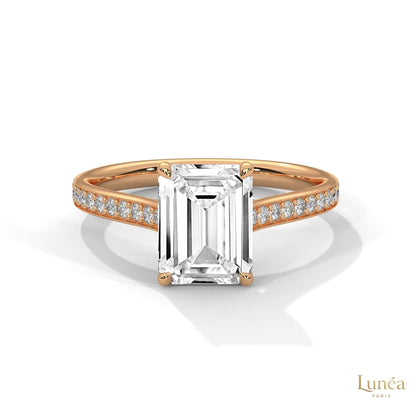 2.25 Ct. Emerald-Cut Lab Diamond Ring