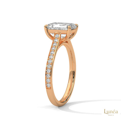 2.25 Ct. Emerald-Cut Lab Diamond Ring