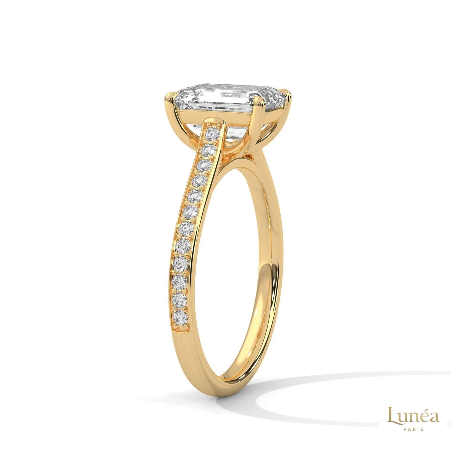 2.25 Ct. Emerald-Cut Lab Diamond Ring