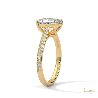 2.25 Ct. Emerald-Cut Lab Diamond Ring