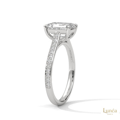 2.25 Ct. Emerald-Cut Lab Diamond Ring