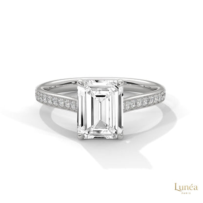 2.25 Ct. Emerald-Cut Lab Diamond Ring