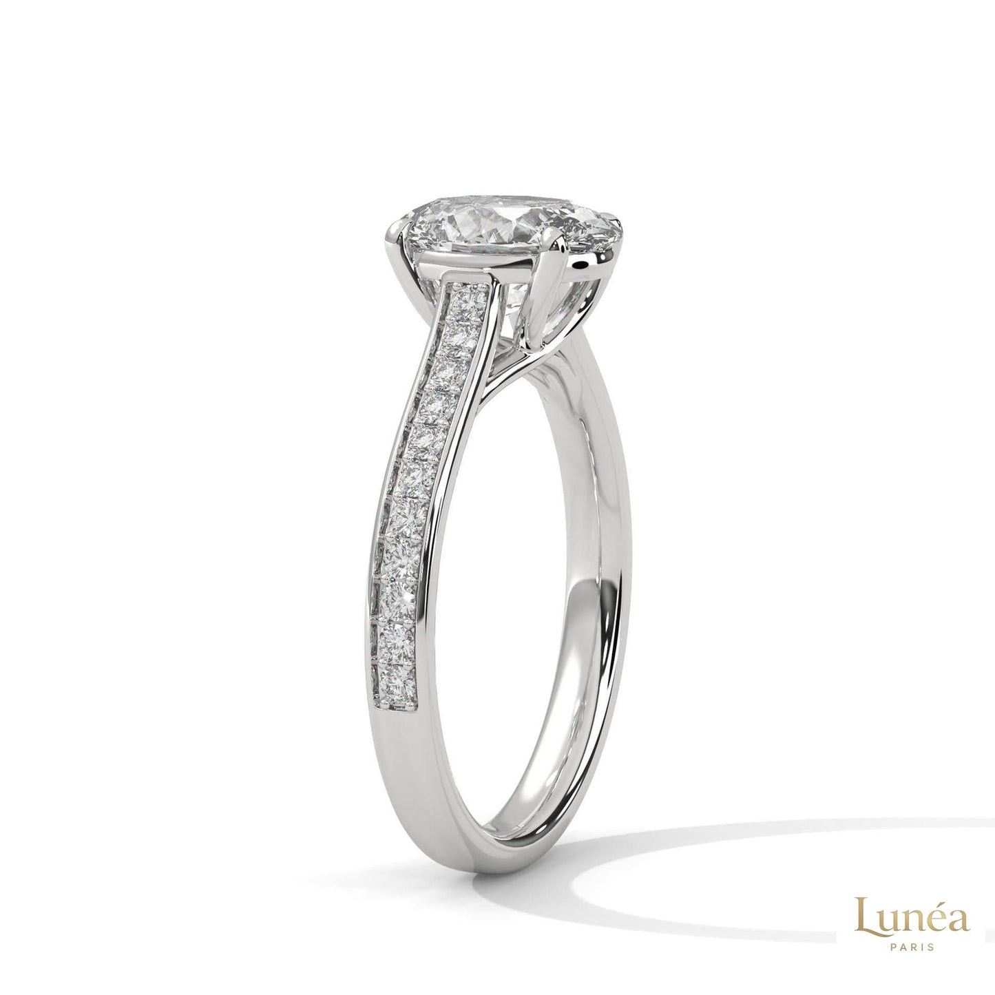 2.25 Ct. Oval Lab Diamond Engagement Ring