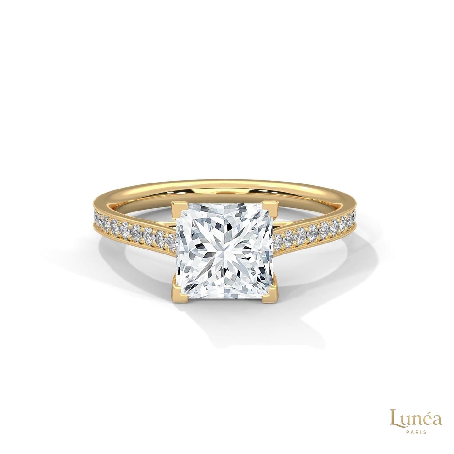 2.25 Ct. Princess Cut Pavé Ring