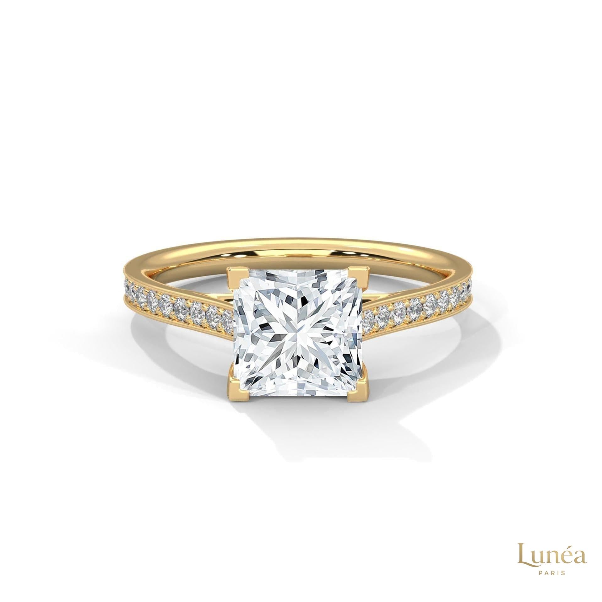 2.25 Ct. Princess Cut Pavé Ring