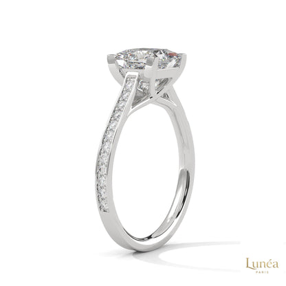 2.25 Ct. Princess Cut Pavé Ring