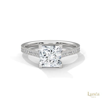 2.25 Ct. Princess Cut Pavé Ring