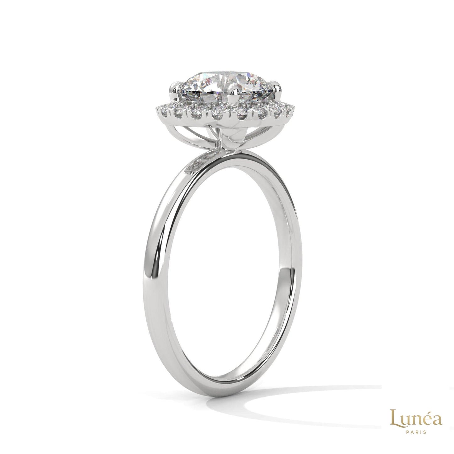 2.25 Ct. Round Diamond Halo Engagement Ring