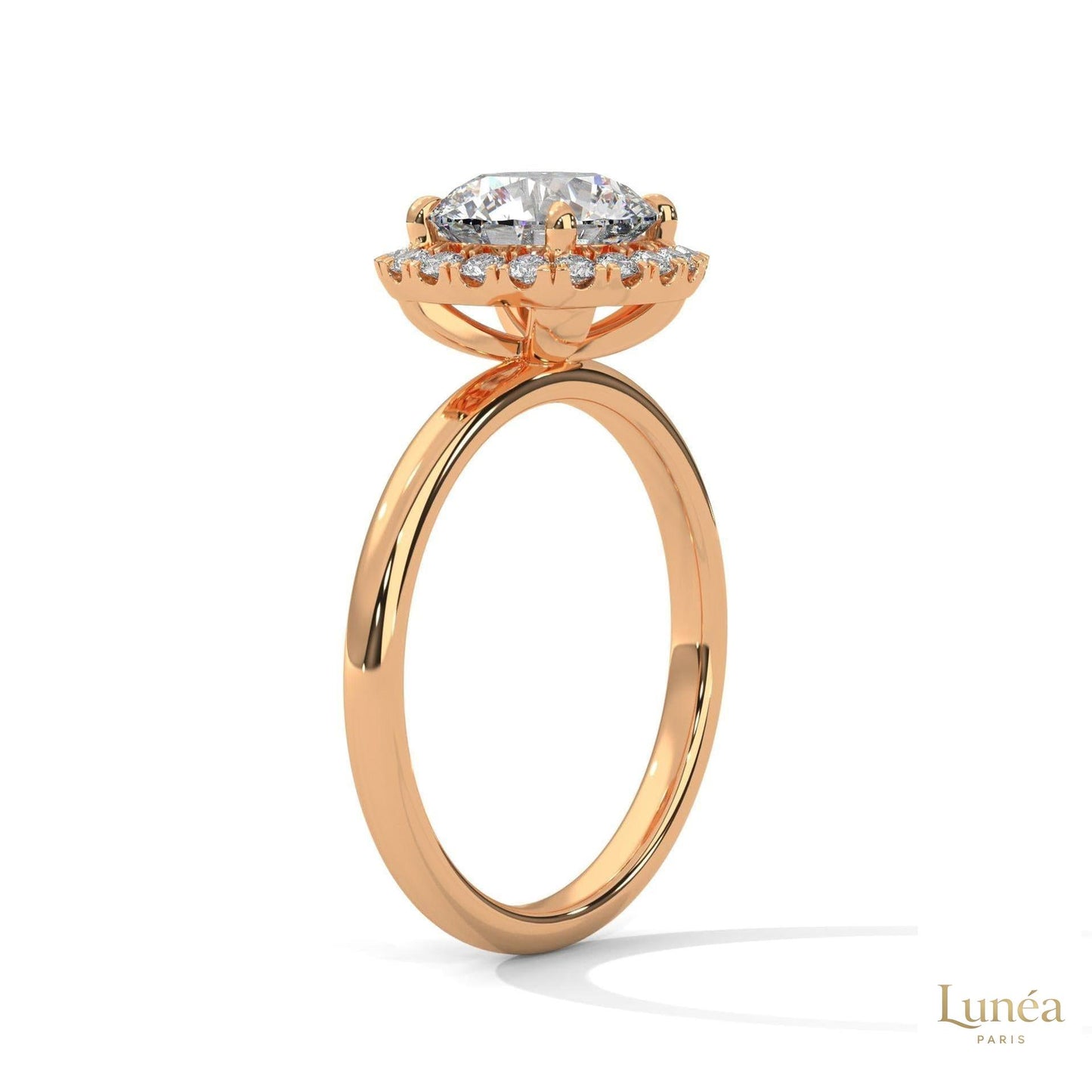 2.25 Ct. Round Diamond Halo Engagement Ring