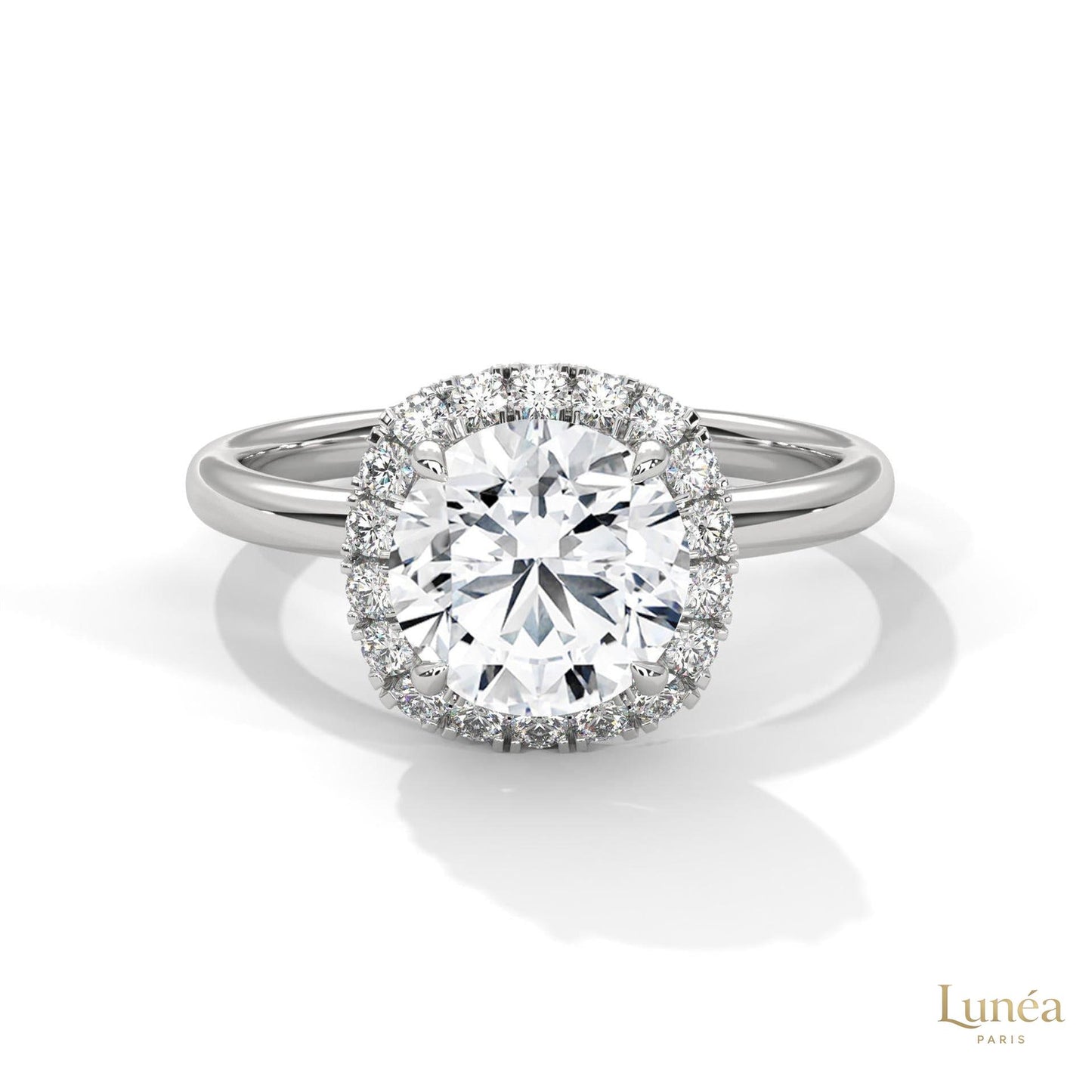2.25 Ct. Round Diamond Halo Engagement Ring