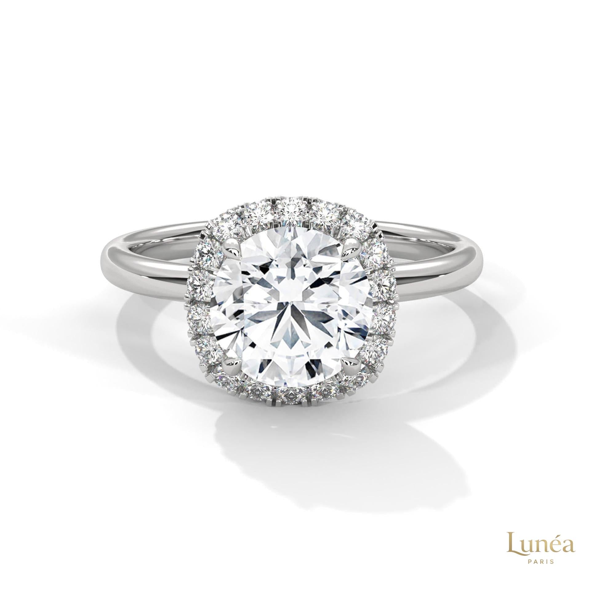 2.25 Ct. Round Diamond Halo Engagement Ring